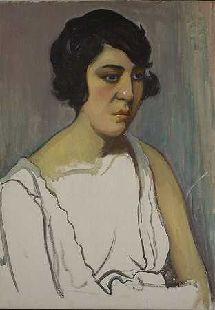 瓦迪斯瓦夫·莱温斯基的《黑发女人的头像》