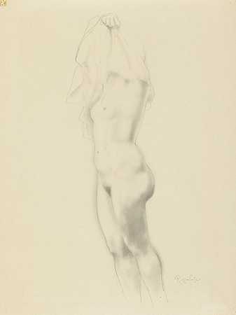 阿曼德·拉森福斯的《站立的裸体女性》