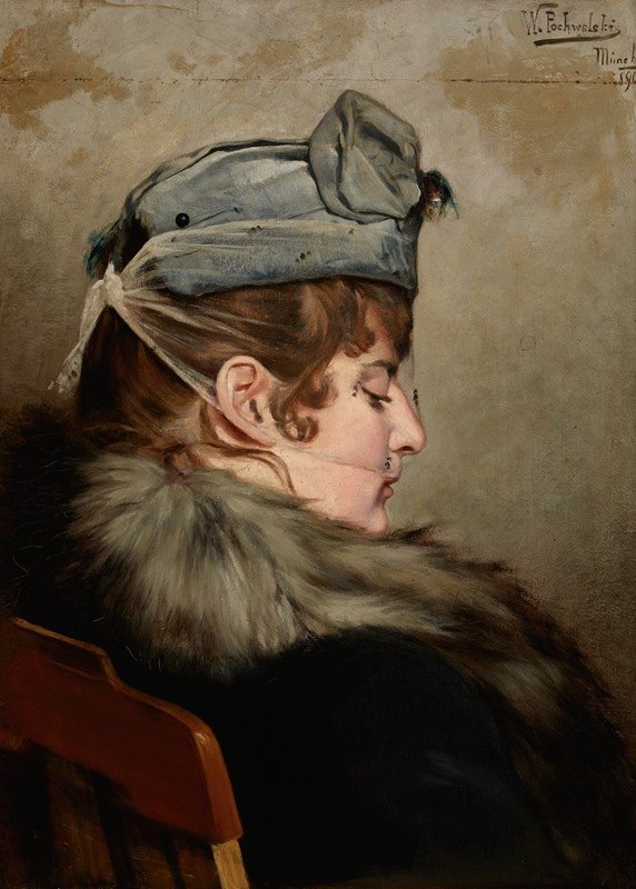瓦迪斯瓦夫·扬·波奇瓦尔斯基《披着面纱的女士肖像》