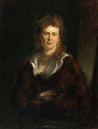 弗朗茨·冯·伦巴赫（Franz von Lenbach）的《伊丽莎白·赛恩·维特根施泰因·赛恩伯爵夫人肖像》（1845–1883）