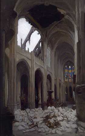 1918年3月29日，爱丽丝·马拉伊夫轰炸了圣热尔韦教堂，教堂内部