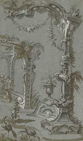 让·弗朗索瓦·德·库维利埃（Jean-François de Cuvilliés I）的《洛可可花园花架和凉亭》