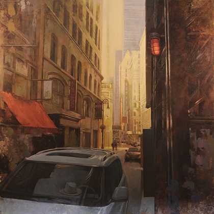 约瑟夫·洛鲁索的《曼哈顿下城的晨光》
