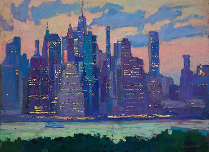 Timur Akhriev的《曼哈顿的夜晚》