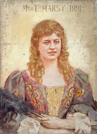 路易丝·马西（1866-1942），法国喜剧演员，穿着舞台服装。
