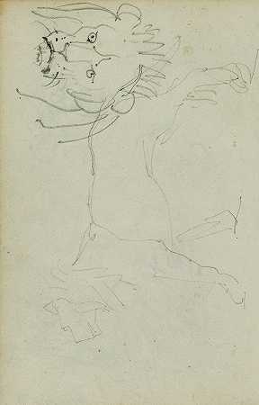 《狮子行走，狮子的脸》（Théodore Géricault）