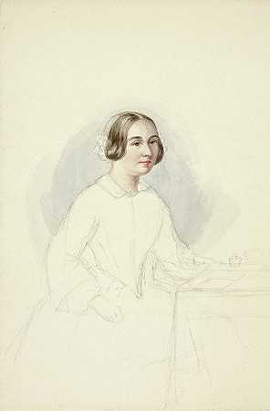 伊丽莎白·默里的《写字台上的年轻女人》