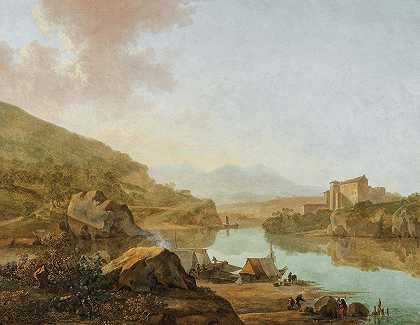 亚当·皮纳克（Adam Pynacker）的《意大利河流风景》