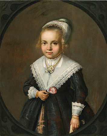 扬·范·特林根（Jan van Teylingen）的《手持鲜花的少女肖像》