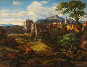 约翰·海因里希·费迪南德·奥利维尔的《攻城战役风景》