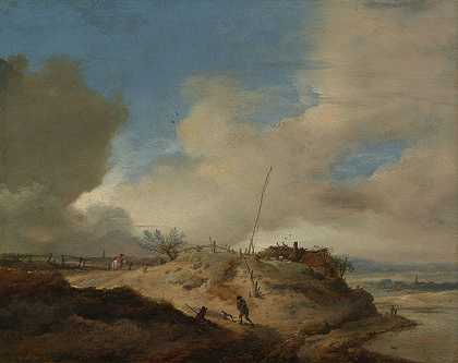 菲利普·沃沃曼的《沙丘风景与信号柱》