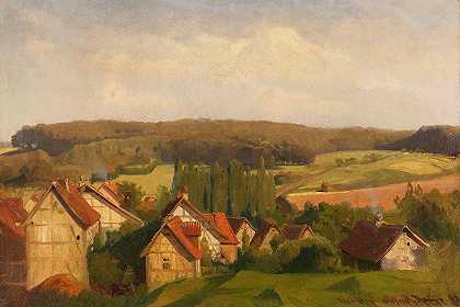 卡尔·劳普（Karl Raupp）的《黑森州威廉斯豪森之景》（View of Willingshausen in Hessen）