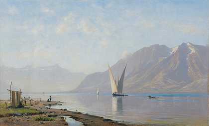 《日内瓦湖》作者：Auguste Veillon