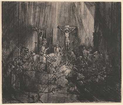 伦勃朗·范·里恩的《基督被钉在两个小偷（三个十字架）之间》
