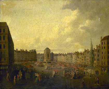 “无辜者市场，1791年左右，皮埃尔·拉方丹