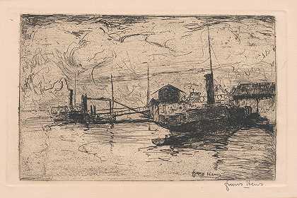弗兰斯·亨斯的《码头风景》