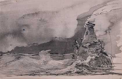 卡尔·奥古斯特·埃伦斯瓦尔德的《风暴中的灯塔》