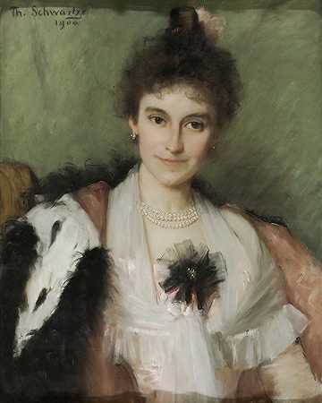 Thérèse Schwartze的《Amelia Eliza van Leeuwen》（1862-1923）