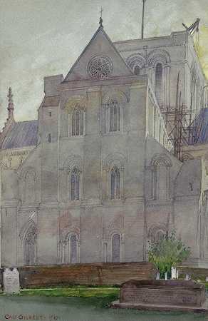 卡斯·吉尔伯特（Cass Gilbert）著《英格兰温彻斯特大教堂北横门》（North Transept，Winchester Cathedral）