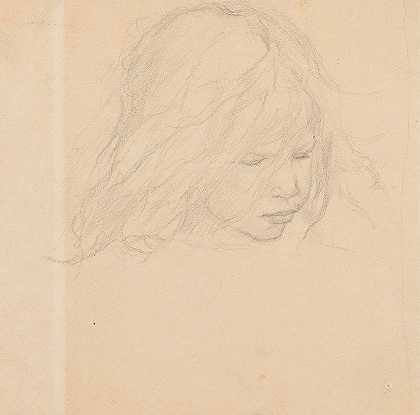 费尔南多·科蒙的《小女孩的头像》