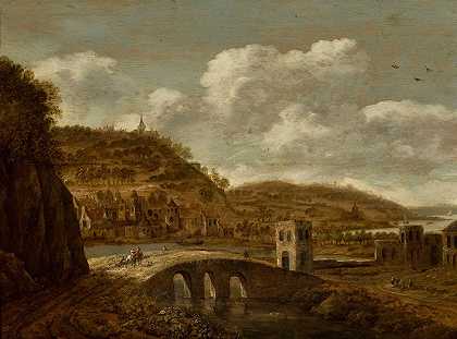 Dionijs Verburg的《带桥的山景》