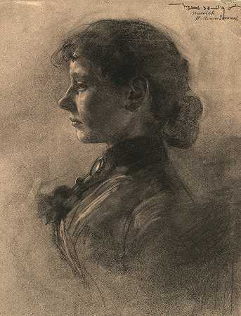 威廉·索默（William Sommer）的《侧身女性肖像》