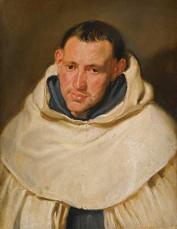安东尼·范·戴克的《卡梅尔僧侣肖像，头与肩》