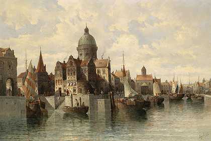 奥古斯特·冯·西根的《阿姆斯特丹之景》