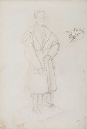 费迪南德·布莱尔（Ferdinand Bryll）的《年轻人的素描》和《老人的头像》
