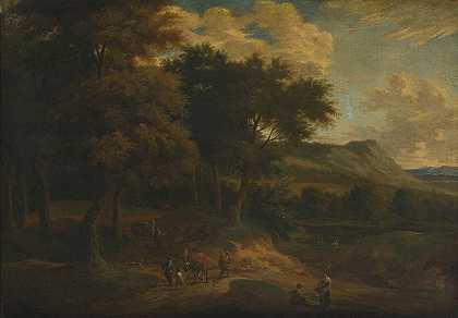 扬·巴普蒂斯特·惠斯曼（Jan Baptist Huysmans）的《日落时的楼梯风景》