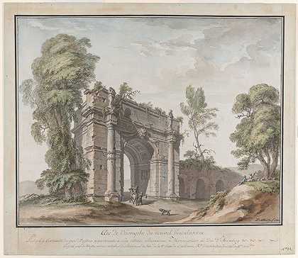 Charles de Wailly的《比利时恩亨城堡花园凯旋门设计》