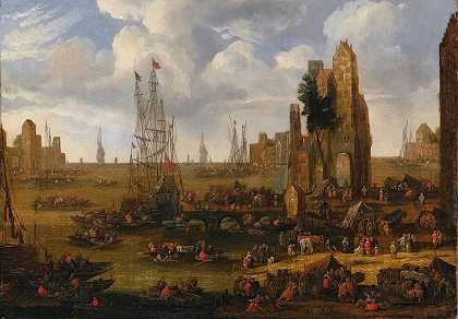 Pieter Casteels II《繁忙港口场景随想图》