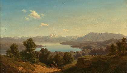 马克西米利安·豪斯霍弗（Maximilian Haushofer）的《瓦金格湖景》