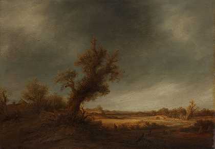 阿德里安·范·奥斯塔德的《老橡树的风景》