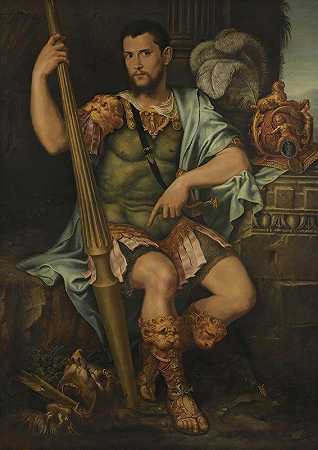 弗朗西斯科·普里马蒂西奥的《一位贵族肖像，被认为是让·德·丁特维尔，饰演圣乔治》