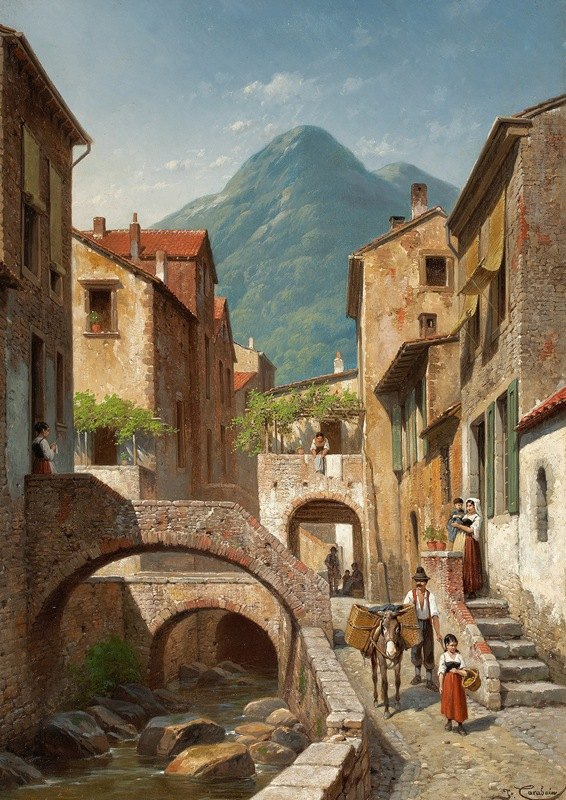 雅克·弗朗索瓦·卡拉班的《意大利乡村场景》