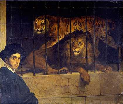 弗朗西斯科·海耶斯的《老虎和狮子的自画像》