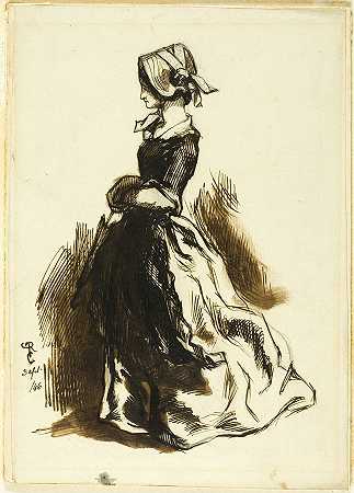 “但丁·加布里埃尔·罗塞蒂的《女人的全长肖像》