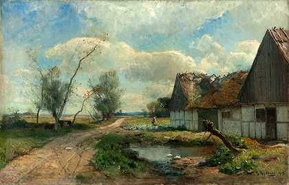 古斯塔夫·里德伯格的《斯堪尼亚的风景与农场》