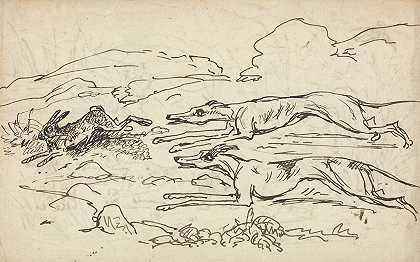 托马斯·布拉德肖的《猎犬追野兔》