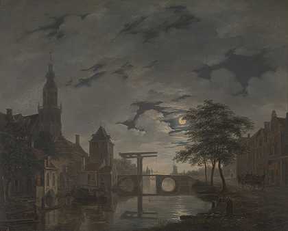 《月光下的荷兰小镇》巴托洛缪斯·范·霍夫著