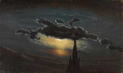 克努德·巴德《月光下的云研究》