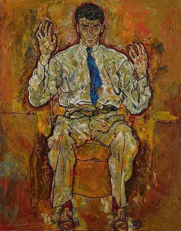 埃贡·席勒的《巴黎·冯·居特洛肖像》（1887-1973）