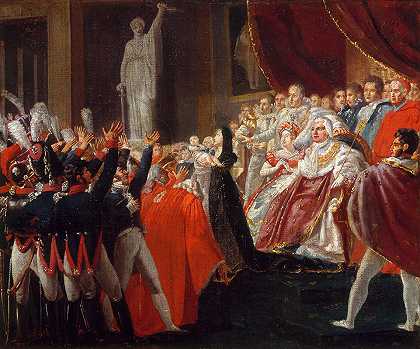 “波尔多公爵殿下由查尔斯·拉丰介绍给人民和军队的贝瑞公爵夫人