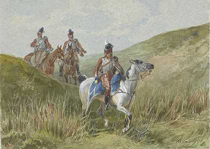 卡雷尔·弗雷德里克（Karel Frederik）的《三名法国骠骑兵被炸》