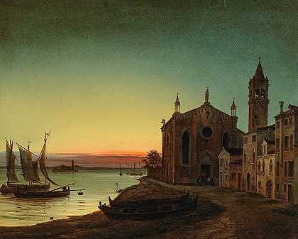 路易吉·奎雷纳的《日落时的圣玛尔塔》