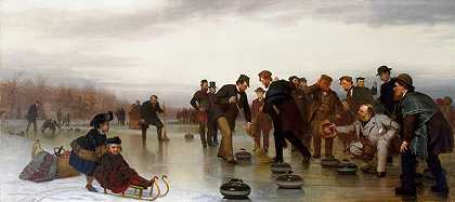 约翰·乔治·布朗在中央公园举办的苏格兰冰壶比赛