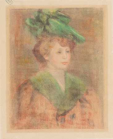 皮埃尔·奥古斯特·雷诺阿的《戴绿帽的女士》
