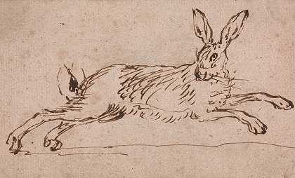詹姆斯·西摩（James Seymour）的《兔子奔跑，耳朵被戳》