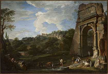 乔瓦尼·保罗·帕尼尼的《泰特斯拱门风景》